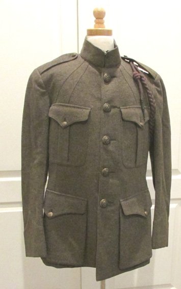  US WWI Era Green Wool Service Coat, Private Purchase — image 2