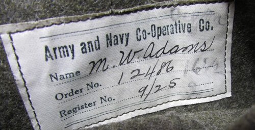  US WWI Era Green Wool Service Coat, Private Purchase — image 9