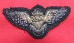 US WWII Navy Pilot Wing, Gold Wire Embroidery On Blue …