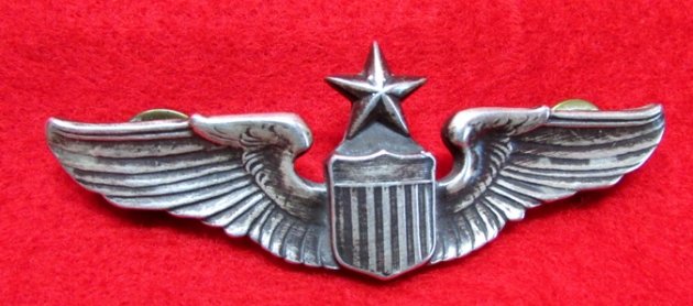  US Vietnam War Era, 3 Inch Senior Pilot Wings, Josten, Sterling, Clutchback — image 2