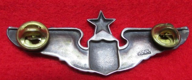  US Vietnam War Era, 3 Inch Senior Pilot Wings, Josten, Sterling, Clutchback — image 3