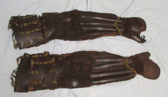  Japanese EDO Period, Samurai Armor Arm Protection, Pair — image 2