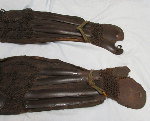 Japanese EDO Period, Samurai Armor Arm Protection, Pair — image 4