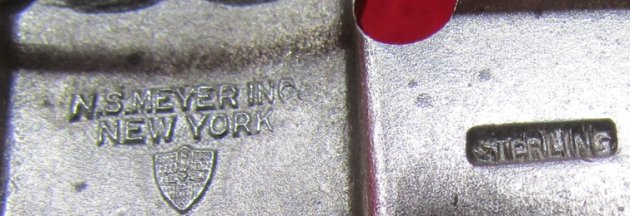  US WWII USAAF 3 Inch Pilot Wings, NS Meyer,  NY, Sterling, Pinback — image 4