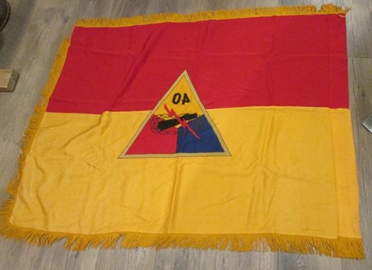  US Cold War Era,  40th Armored Brigade, Two Sided Fringed Silk Unit Color — image 2