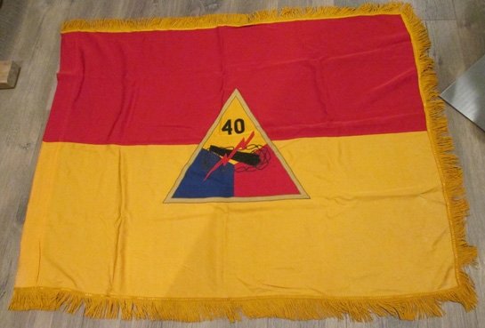  US Cold War Era,  40th Armored Brigade, Two Sided Fringed Silk Unit Color — image 3