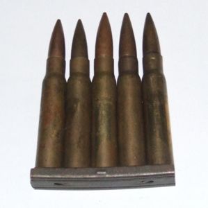 5 x Mauser 7.92 Rounds in Clip