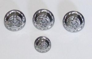 Four Silver Dress Buttons