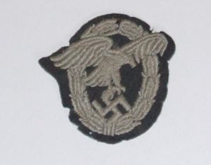 Luftwaffe Observers Badge - Cloth
