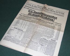 Volkischer Beobachter NSDAP Newspaper
