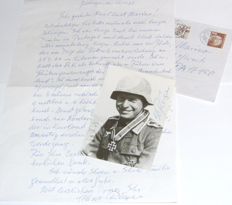 Three Signed Photogaphs of Knights Cross Holders. — image 2