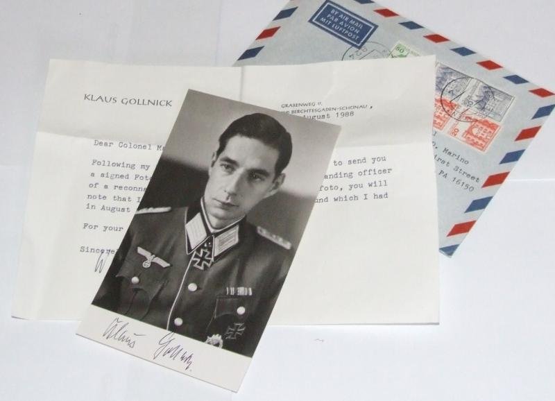 Three Signed Photogaphs of Knights Cross Holders. — image 4