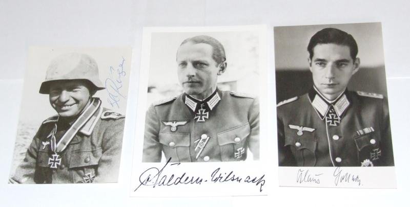 Three Signed Photogaphs of Knights Cross Holders. — image 5