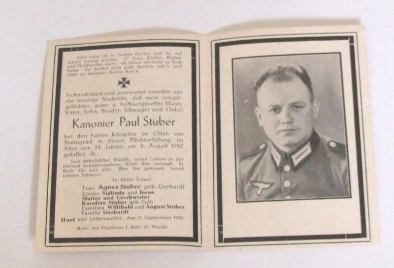 Death Card - Stalingrad Casualty