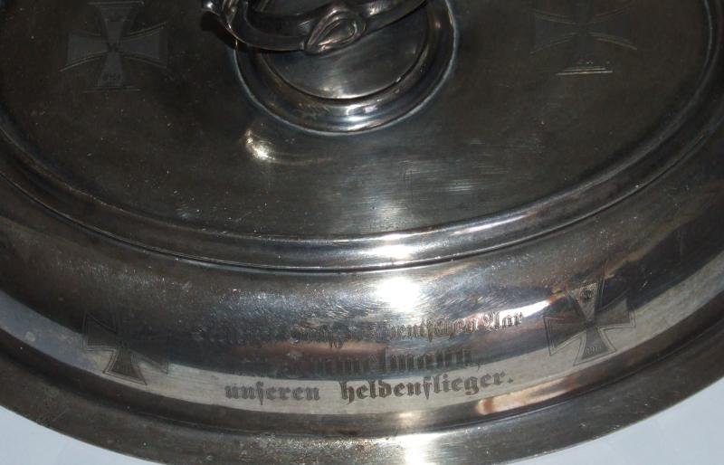 German WW1 Air Force Mess Serving Dish - Immelmann Tribute — image 2