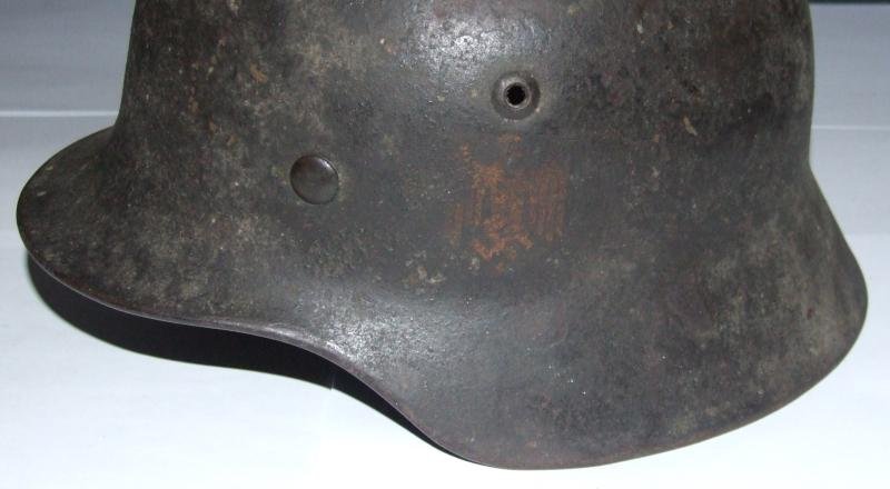 Kriegsmarine M35 SD Helmet - War Souvenir — image 2