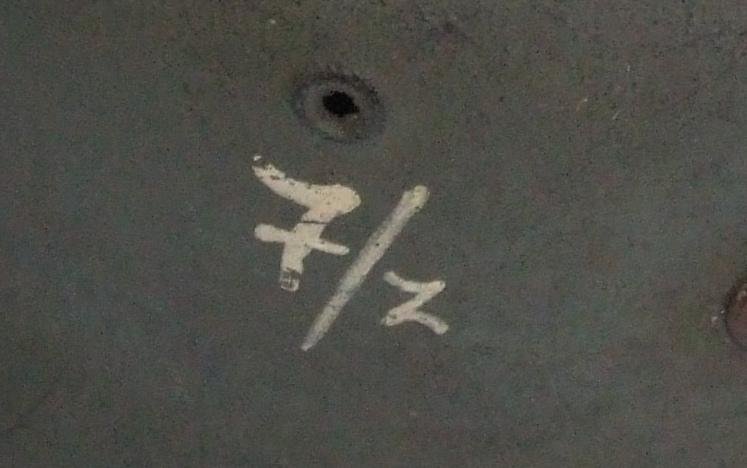 M42 Helmet with Painted HJ Decal. — image 4