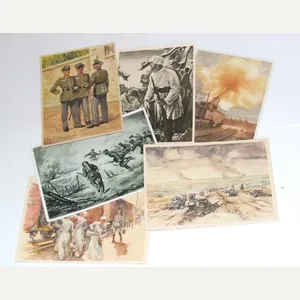 6 x WHW Propaganda Postcards