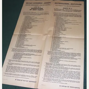 Nazi Party Dissolution Poster