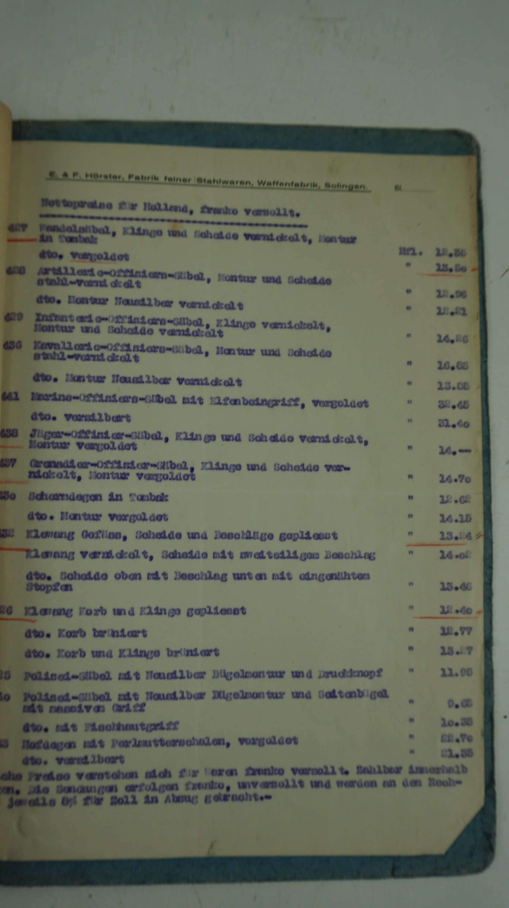 Orginal A&F Horster Sollingen Catalogus, — image 10