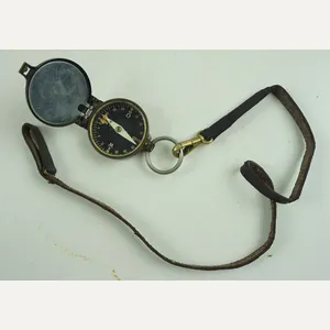 Wehrmacht Compass with strap (Marschkompaß)Nicely marked with R.Fuess Berlin - …