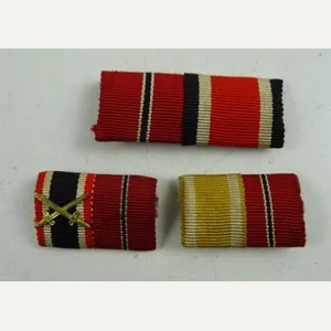 3x PLACE RIBBON BARS. (Kleine Ordensschnallen)