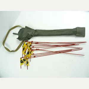 CASED MINEFIELD/GAS WARNING FLAG SET.