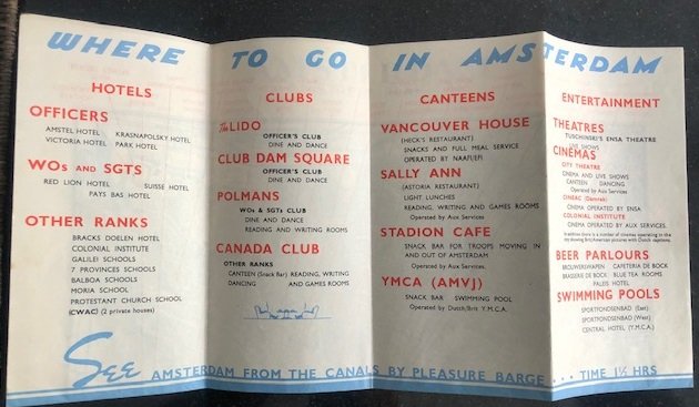 Brochure,Amsterdam Continental Leave Centre First Canadian Army — image 2