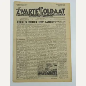 Dutch NSB Newspaper De Zwarte Soldaat,15 Juli 1943.