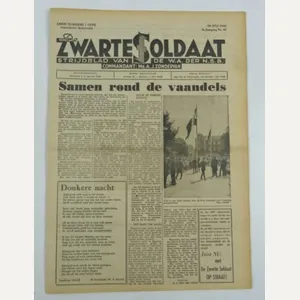 Dutch NSB Newspaper De Zwarte Soldaat,29 Juli 1943.