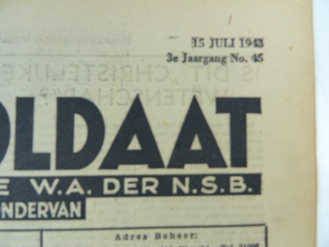 Dutch NSB Newspaper De Zwarte Soldaat,23 September 1943. — image 2