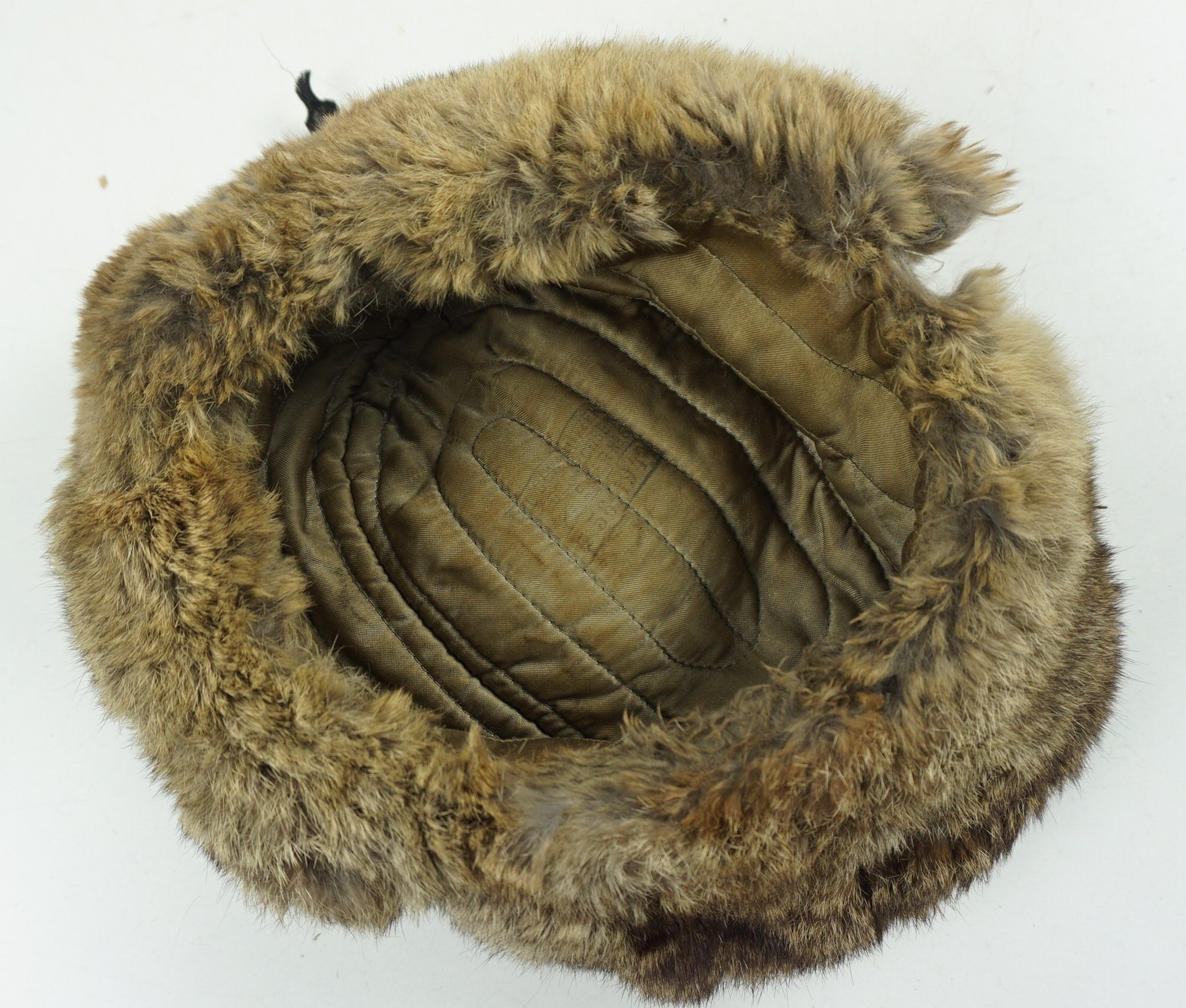 Wehrmacht Winter Fur Cap (Pelzmütze). With the orginal eagle . Size 55 and date 1943 — image 13