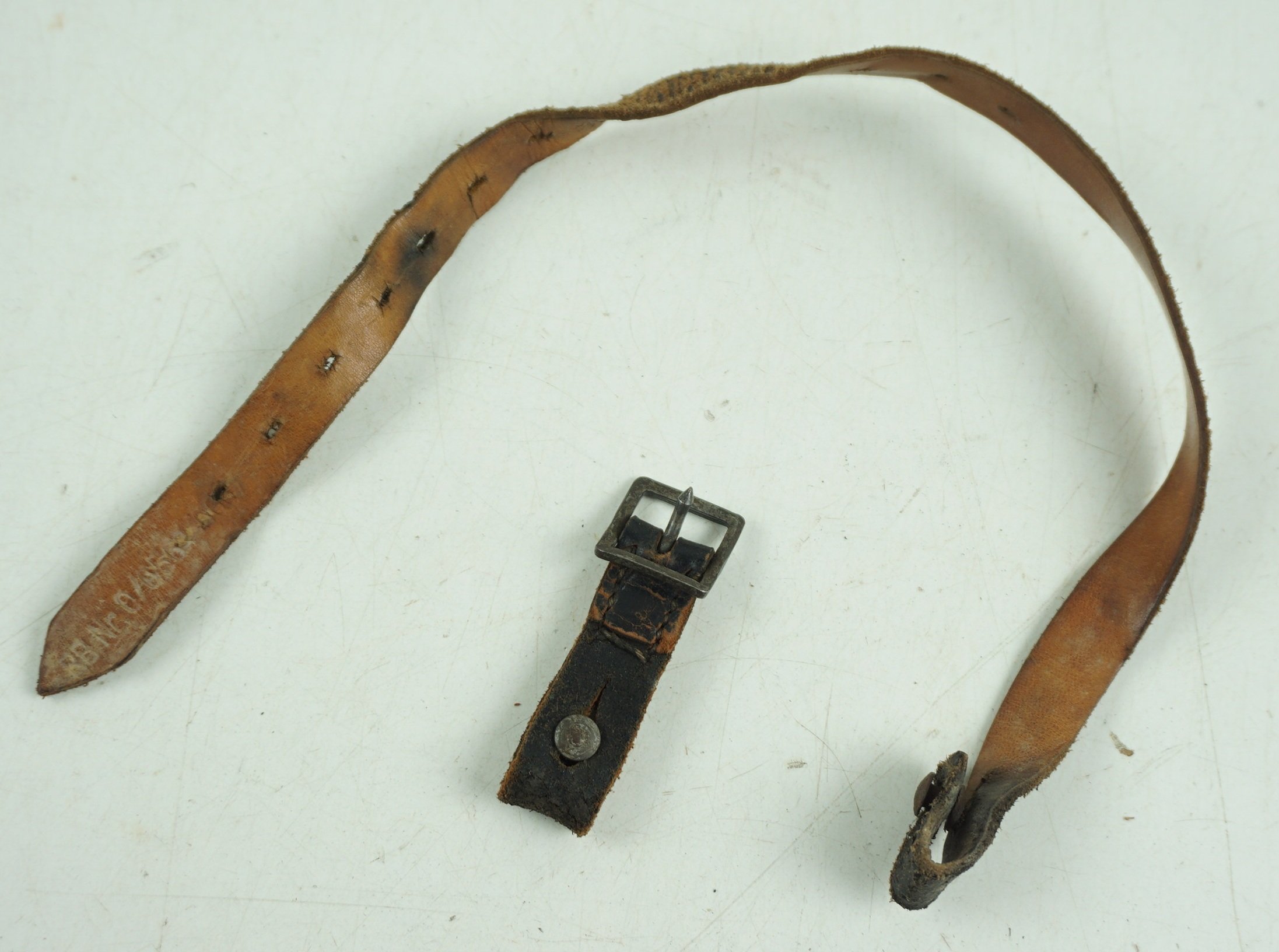 Wehrmacht/Luftwaffe Helmet Chinstrap.It is stamp with Rb nr — image 2