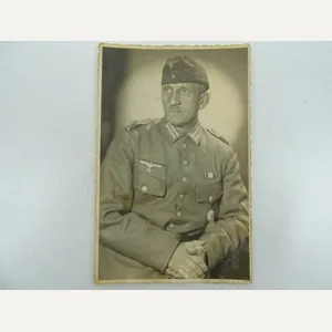 Wehrmacht Postcart photo,with captured Dutch uniforms.