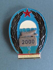 Hungary Pre 1990 Parachute Master 2000 Jumps Badge