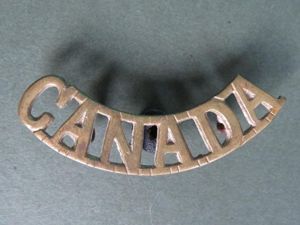 Canada Army WW1 'CANADA' Nationality Shoulder Title