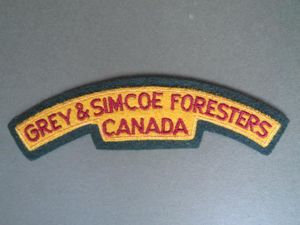 Canada Army Post WW2 The Grey & Simcoe Foresters Regiment …