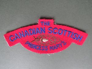 Canada Army Post WW2 The Canadian Scottish Princess Mary's Shoulder …