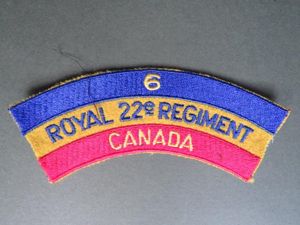 Canada Army Post WW2 6th Battalion, Royal 22e Regiment Shoulder …