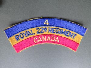 Canada Army Post WW2 4th Battalion, Royal 22e Regiment Shoulder …
