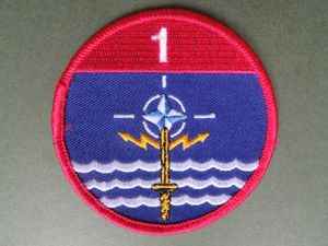 N.A.T.O. Standing Naval Force Atlantic (STANAVFORLANT) '1 Signals' Shoulder Patch