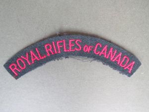 Canada Army Post WW2 The Royal Rifles of Canada Shoulder …
