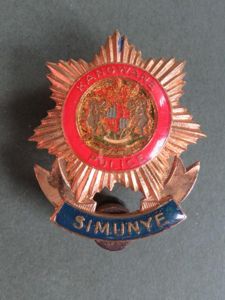 South Africa 'KANGWAN POLICE' SIMUNYE Cap Badge