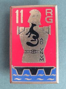 France Army 11th R.G. (Engineer Regiment) Pocket Crest