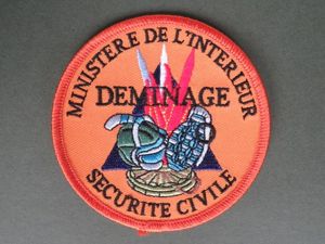 France Ministry of the Interior 'Demining' Unit Shoulder Patch