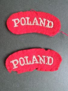 Poland WW2 'Nationality' Shoulder Titles