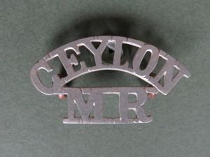 British Commonwealth Ceylon 'Mounted Rifles' Shoulder Title