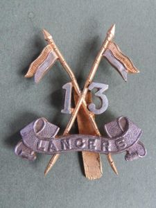 Pakistan Army Post 1956 13th Lancers Headdress Badge