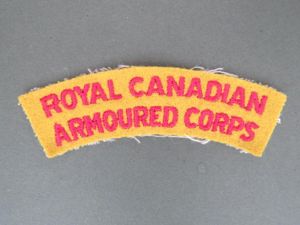 Canada Army Post WW2 Royal Canadian Armoured Corps Shoulder Title