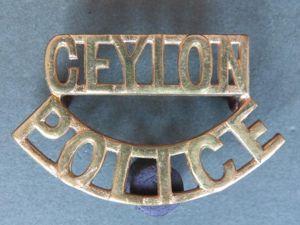 British Commonwealth 'Ceylon Police' Pre 1972 Shoulder Title